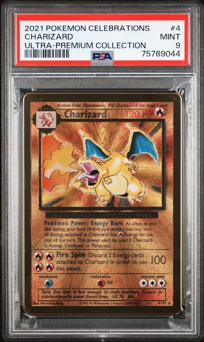 Charizard, Celebrations Ultra-Premium Collection, PSA 9