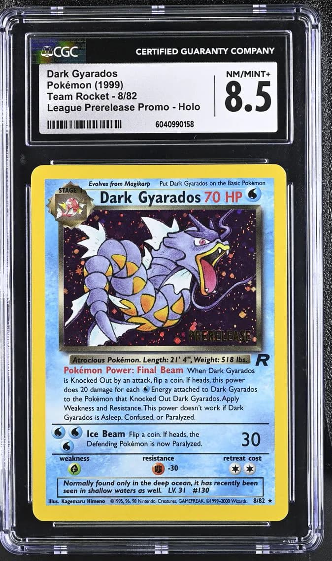 Dark Gyarados-Holo, Team Rocket - Unlimited, CGC 8.5