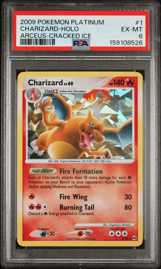 Charizard-Holo, Platinum Arceus, PSA 6