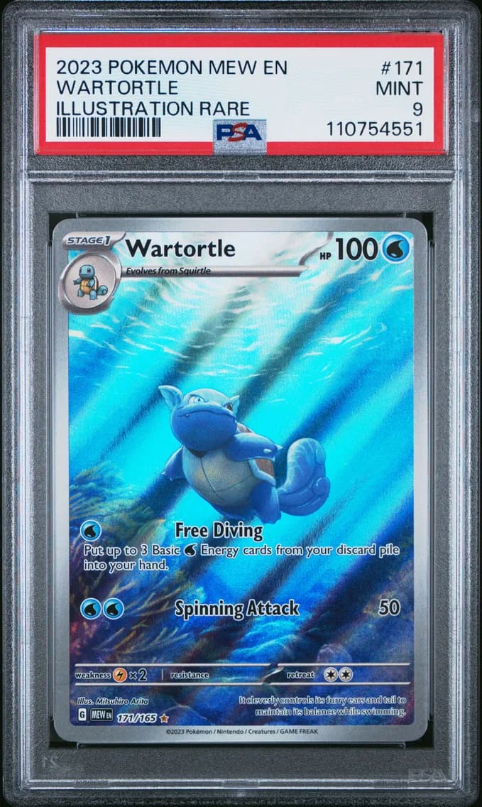 Wartortle, 151, PSA 9