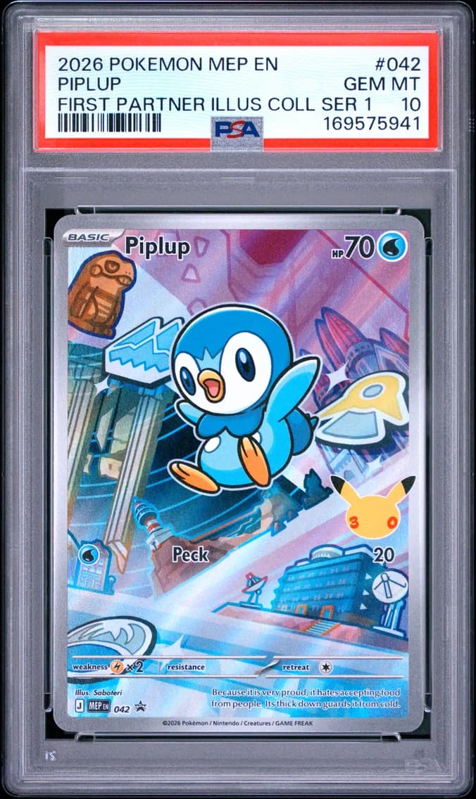 Piplup, Me Black Star Promo, PSA 10