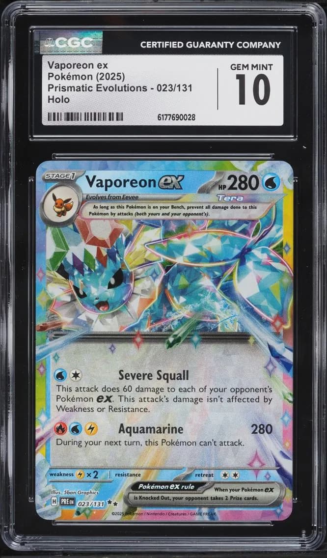 Vaporeon ex, Prismatic Evolutions, CGC 10