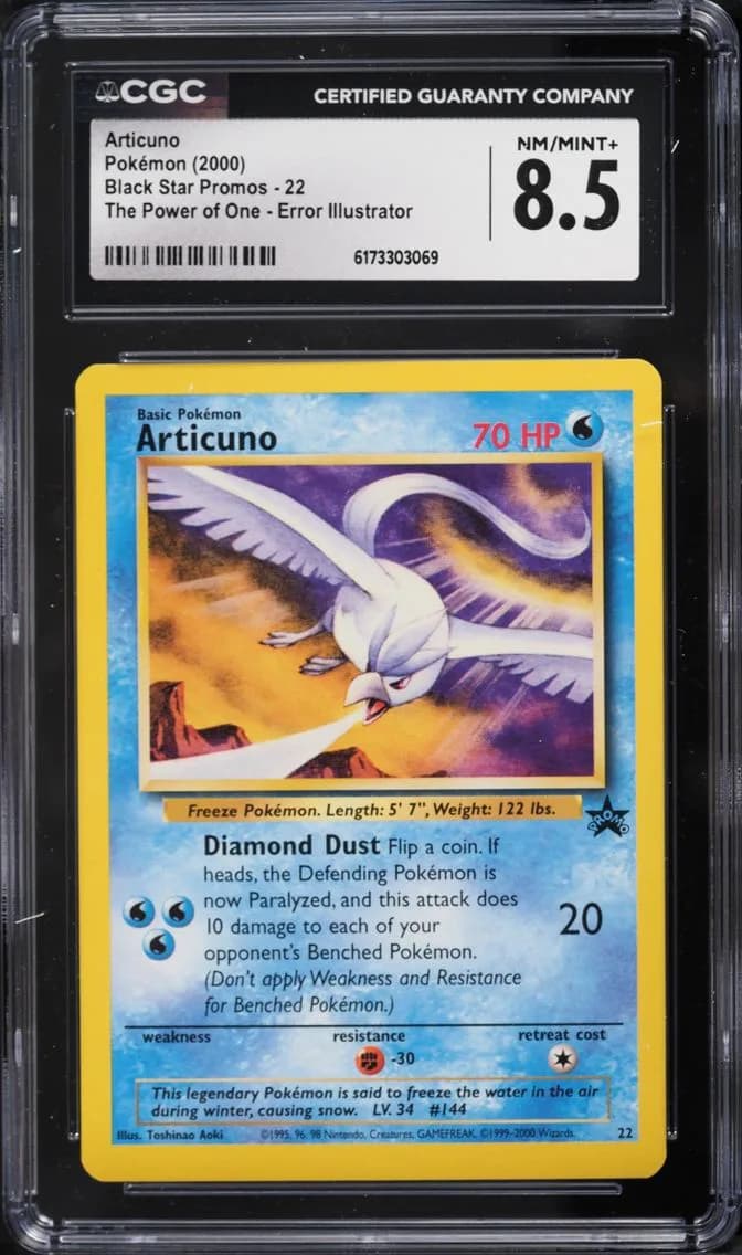 Articuno, Black Star Promos - WotC, CGC 8.5