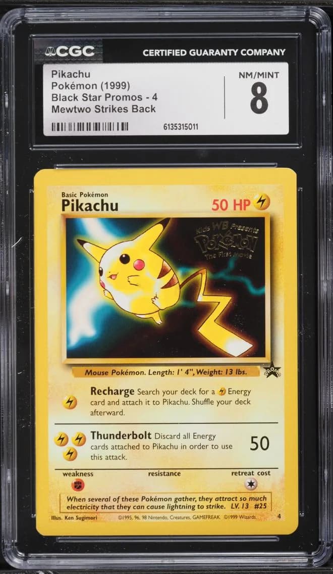 Pikachu, Black Star Promos - WotC, CGC 8