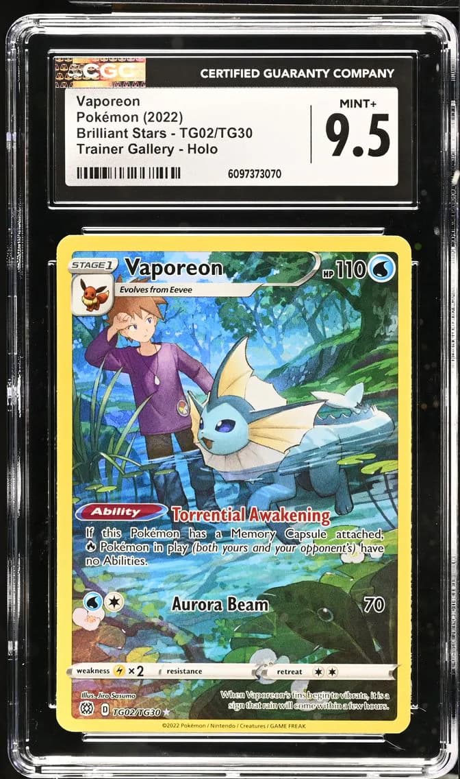 Vaporeon, Brilliant Stars, CGC 9.5
