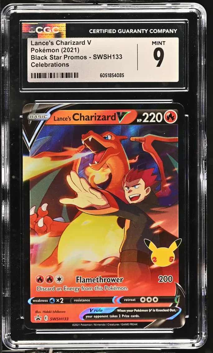 Lance's Charizard V, Black Star Promos - Sword & Shield, CGC 9