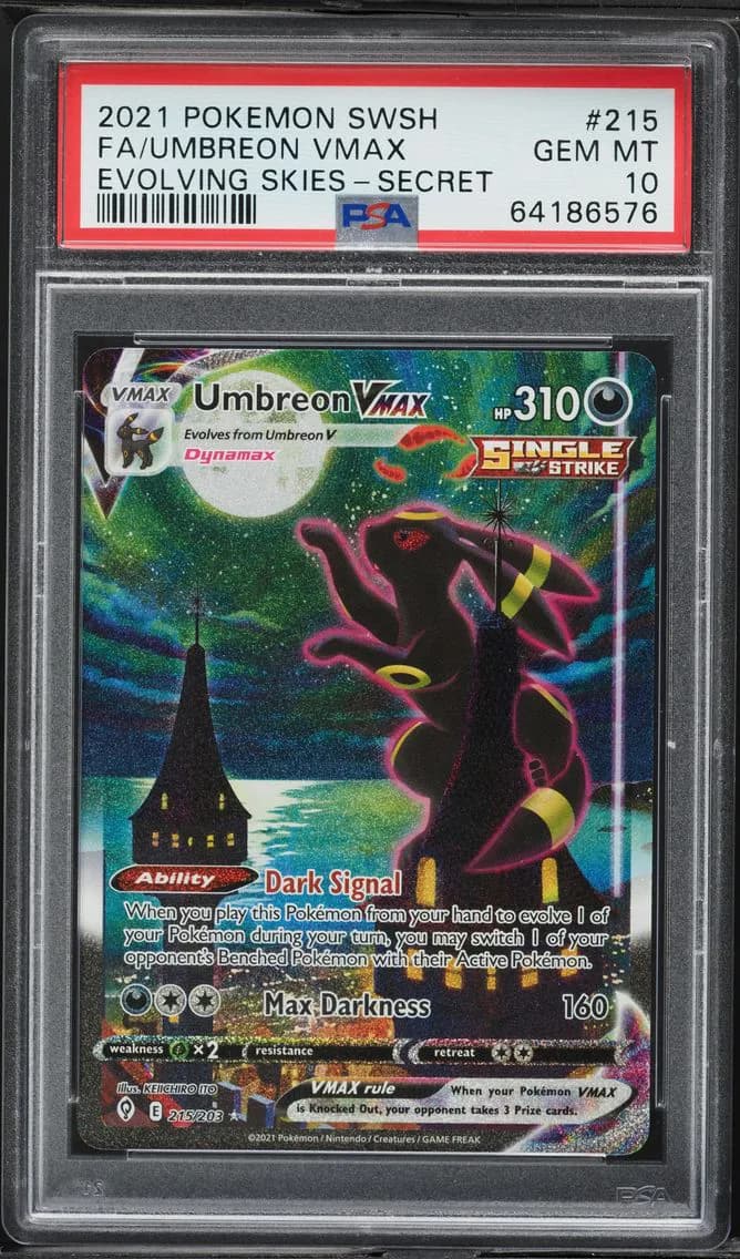 Umbreon VMAX, Sword & Shield Evolving Skies, PSA 10