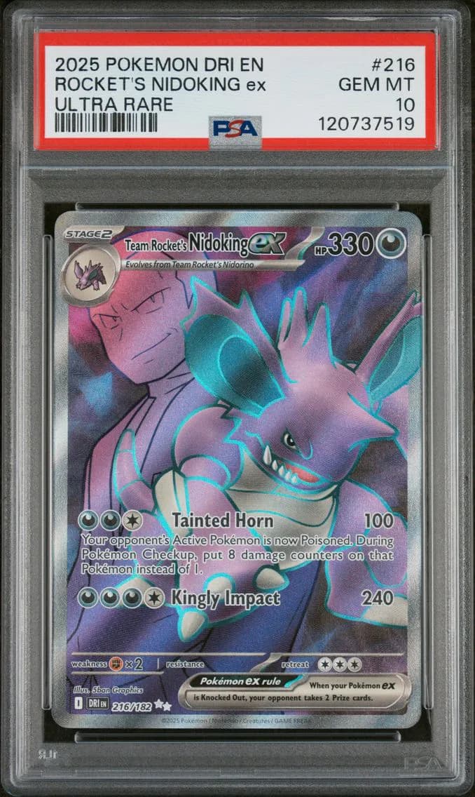 Team Rocket's Nidoking EX, Destined Rivals, PSA 10