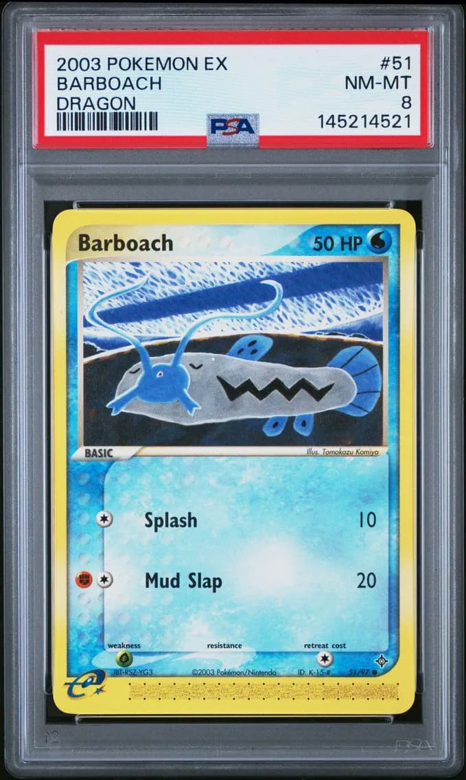 Barboach, EX Dragon, PSA 8