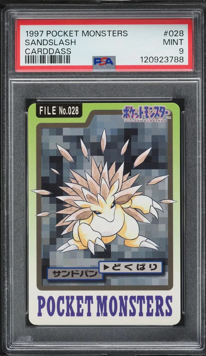 Sandslash, Pocket Monsters Carddass, PSA 9