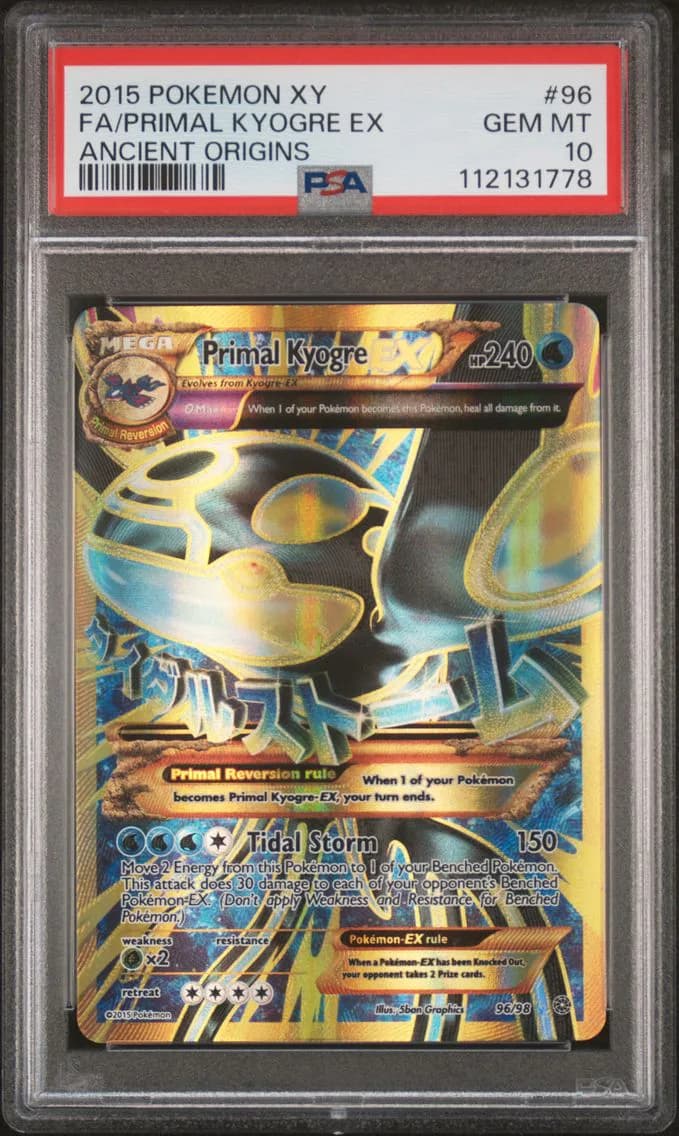 Primal Kyogre EX, XY Ancient Origins, PSA 10