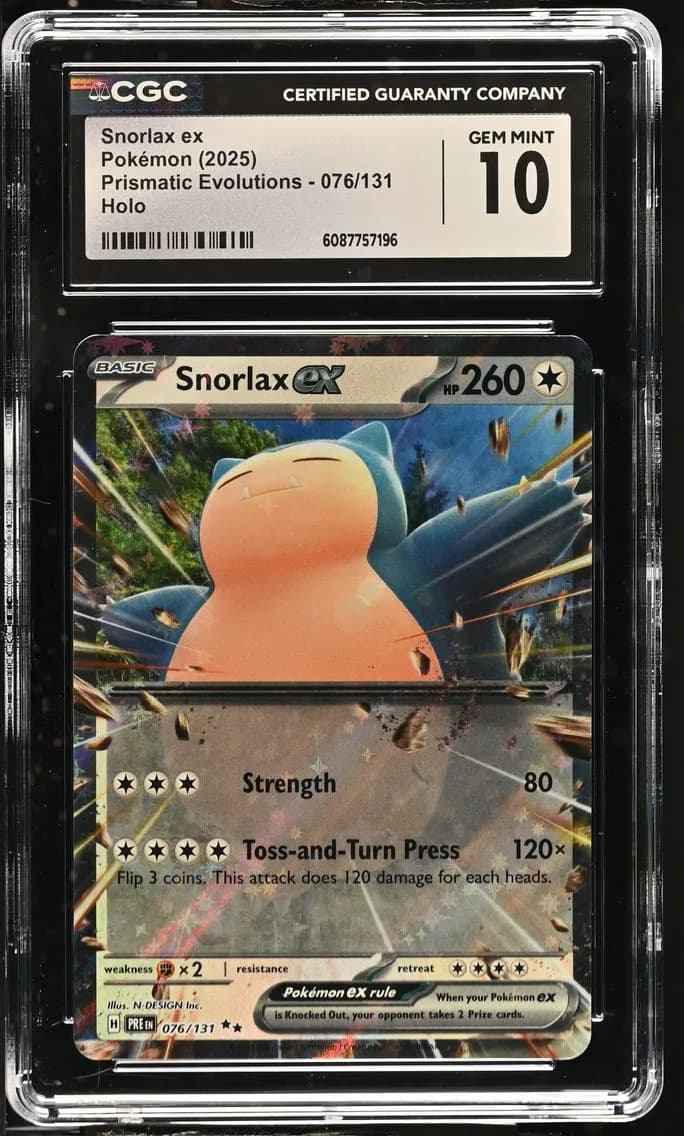 Snorlax ex, Prismatic Evolutions, CGC 10
