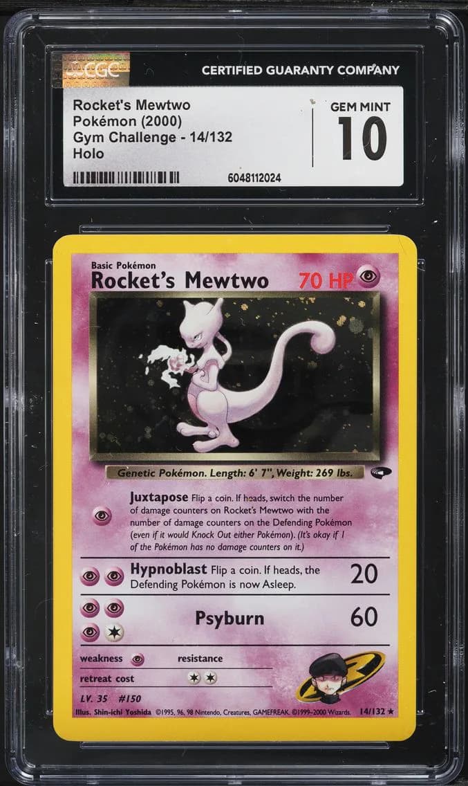 Rocket's Mewtwo, Gym Challenge - Unlimited, CGC 10