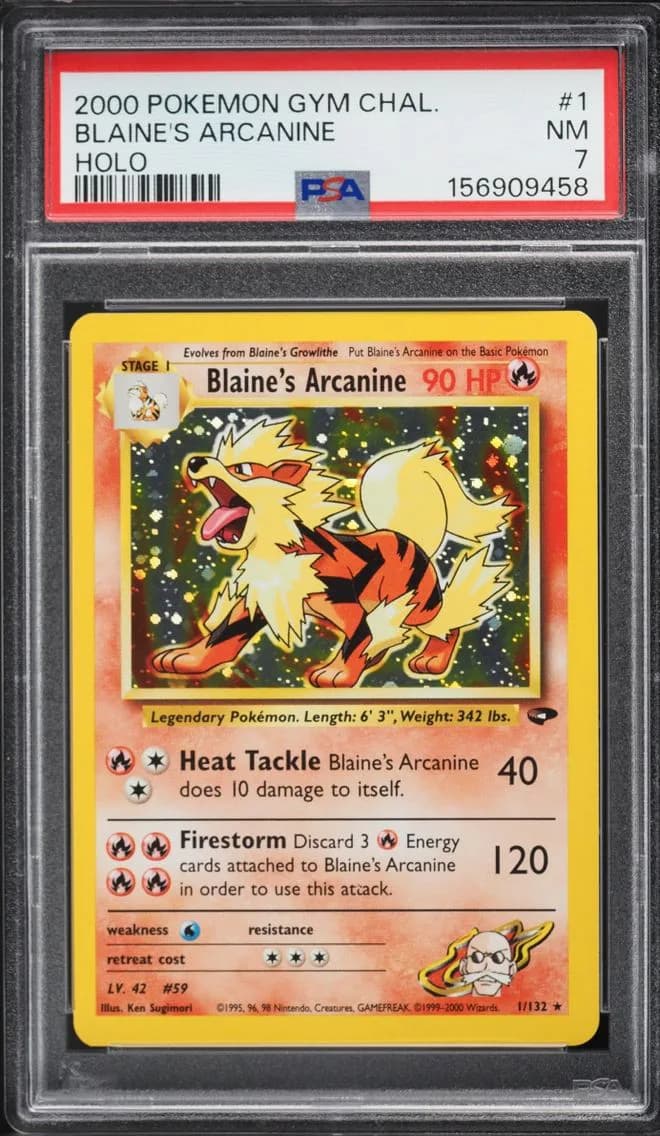 Blaine's Arcanine, Gym Challenge, PSA 7