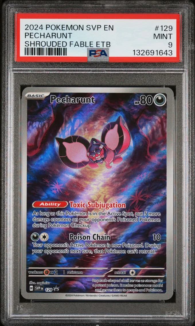 Pecharunt, SV Black Star Promo, PSA 9