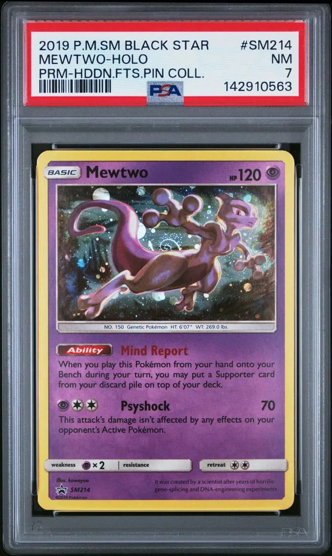 Mewtwo-Holo, SM Black Star Promo, PSA 7