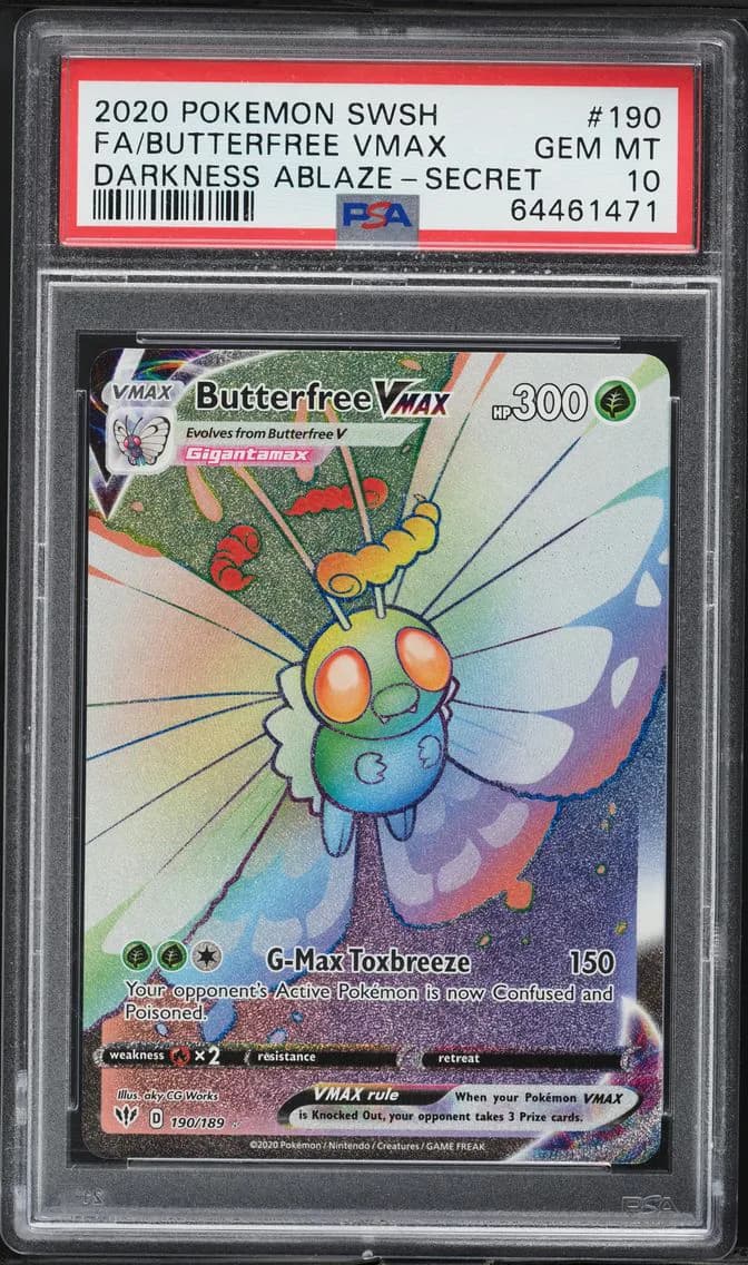 Butterfree VMAX, Sword & Shield Darkness Ablaze, PSA 10