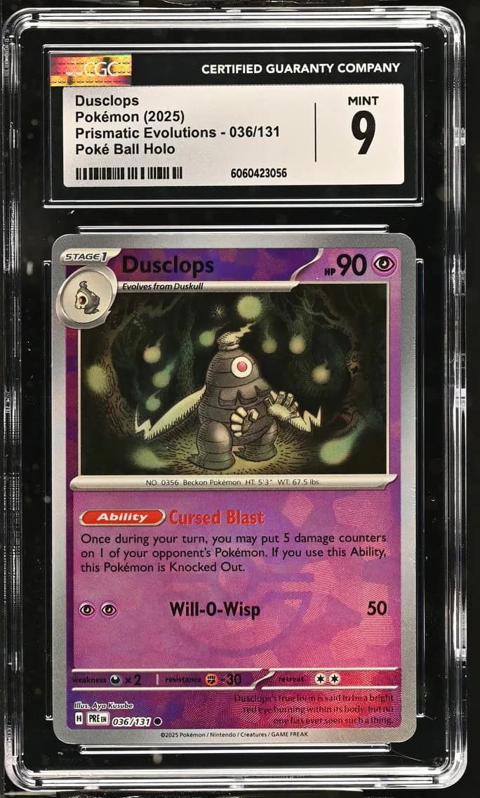 Dusclops, Prismatic Evolutions, CGC 9