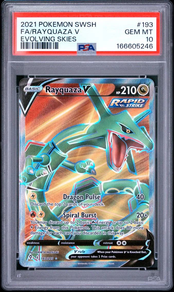 Rayquaza V, Sword & Shield Evolving Skies, PSA 10