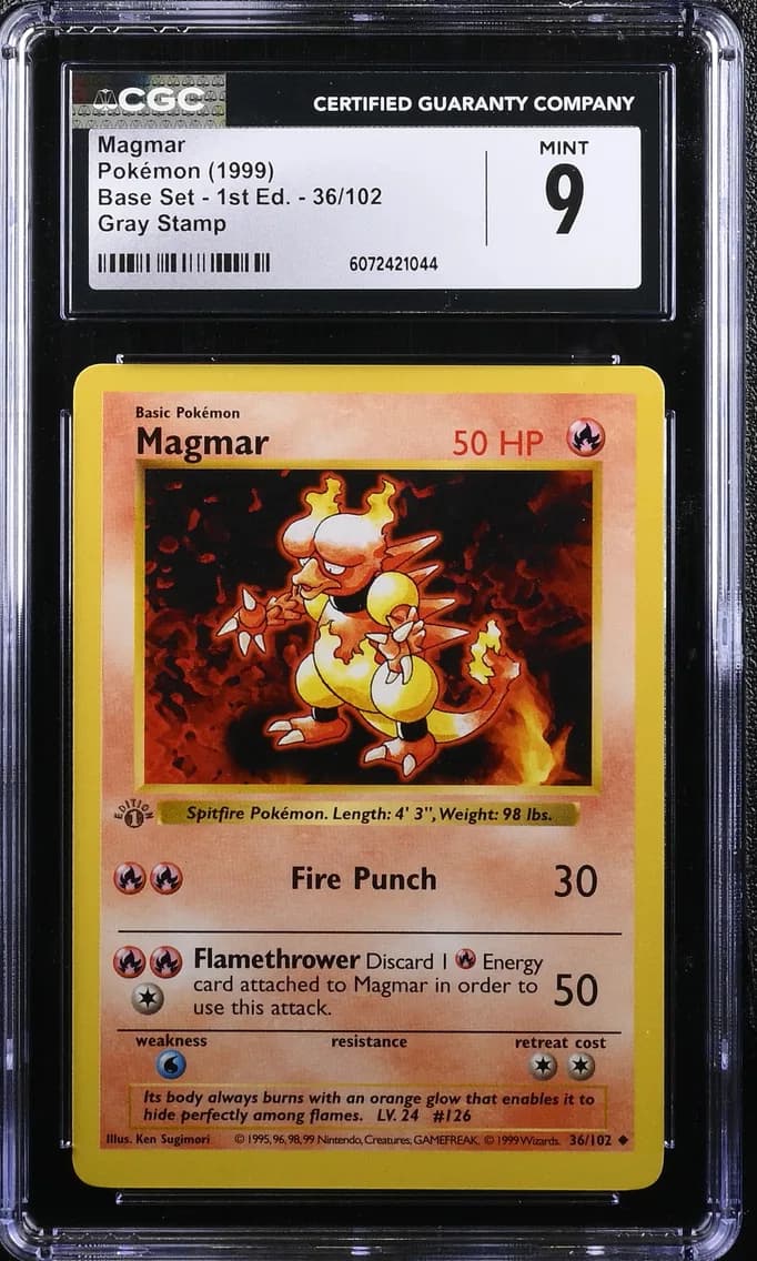 Magmar, Base Set - 1st Edition, CGC 9