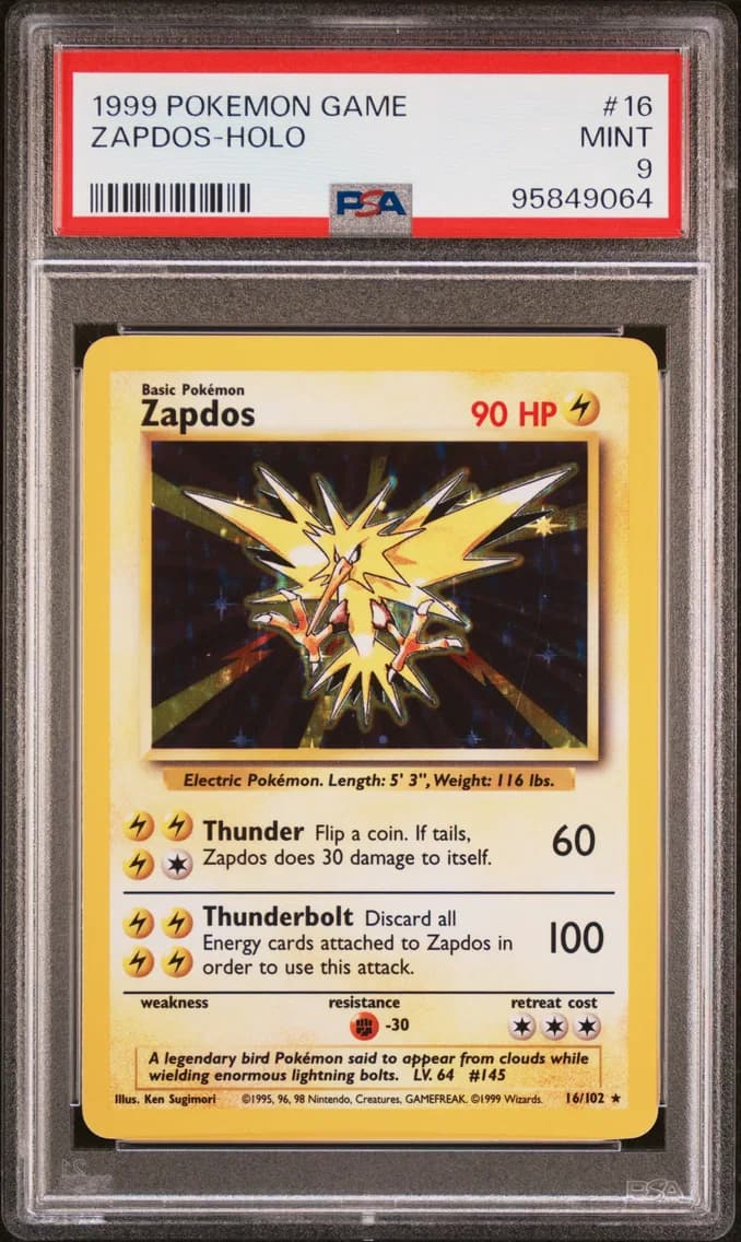 Zapdos-Holo, Game, PSA 9
