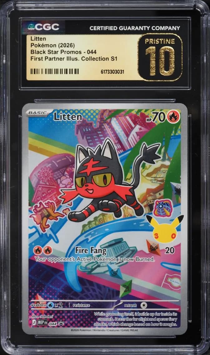 Litten, Black Star Promos - Mega Evolution MEP EN, CGC 10