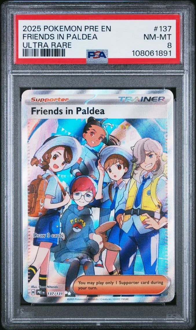 Friends in Paldea, Prismatic Evolutions, PSA 8
