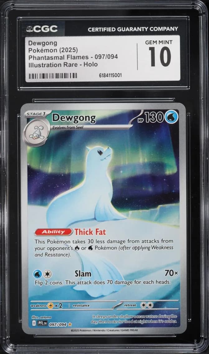 Dewgong, Phantasmal Flames, CGC 10