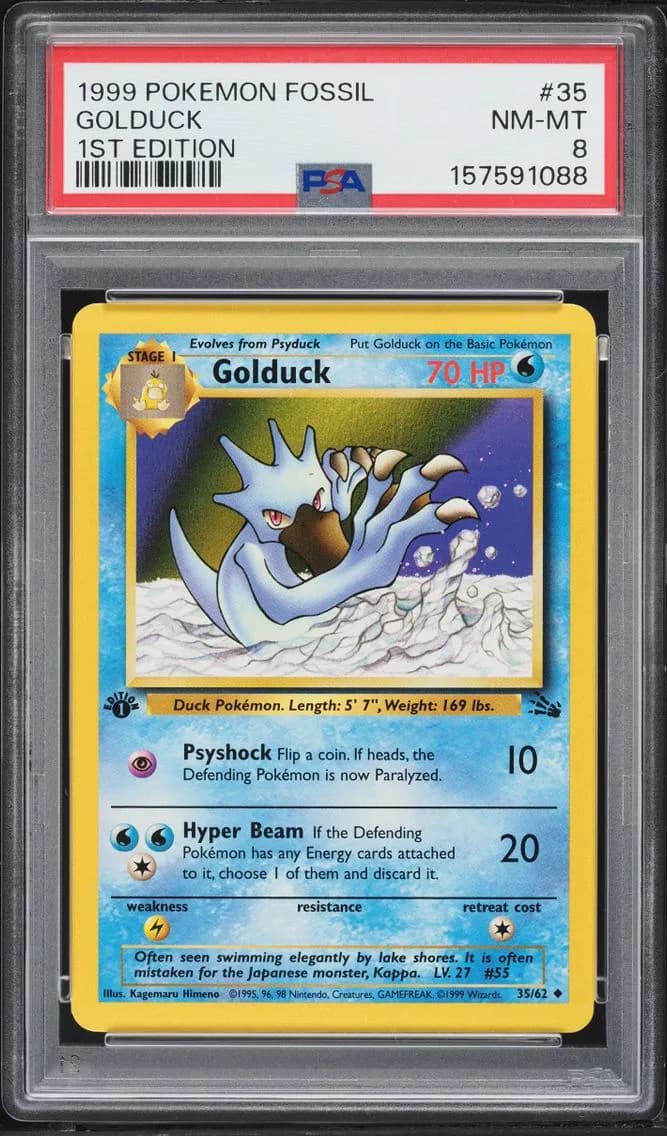 Edition Golduck, Fossil, PSA 8