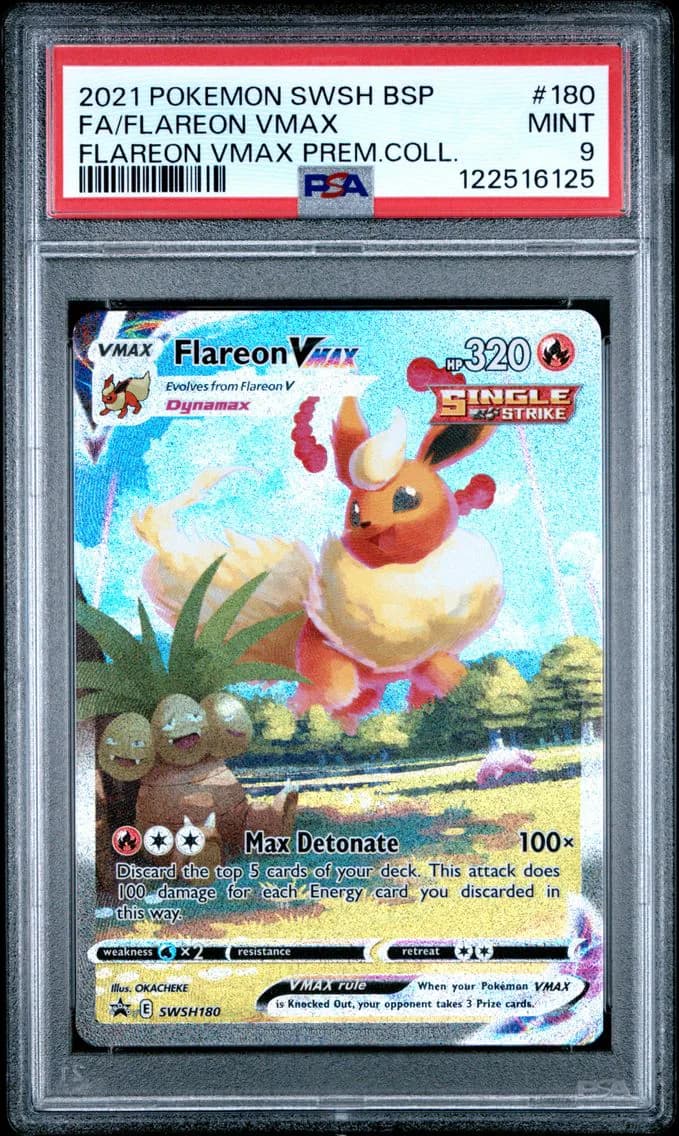 Flareon VMAX, Swsh Black Star Promo, PSA 9