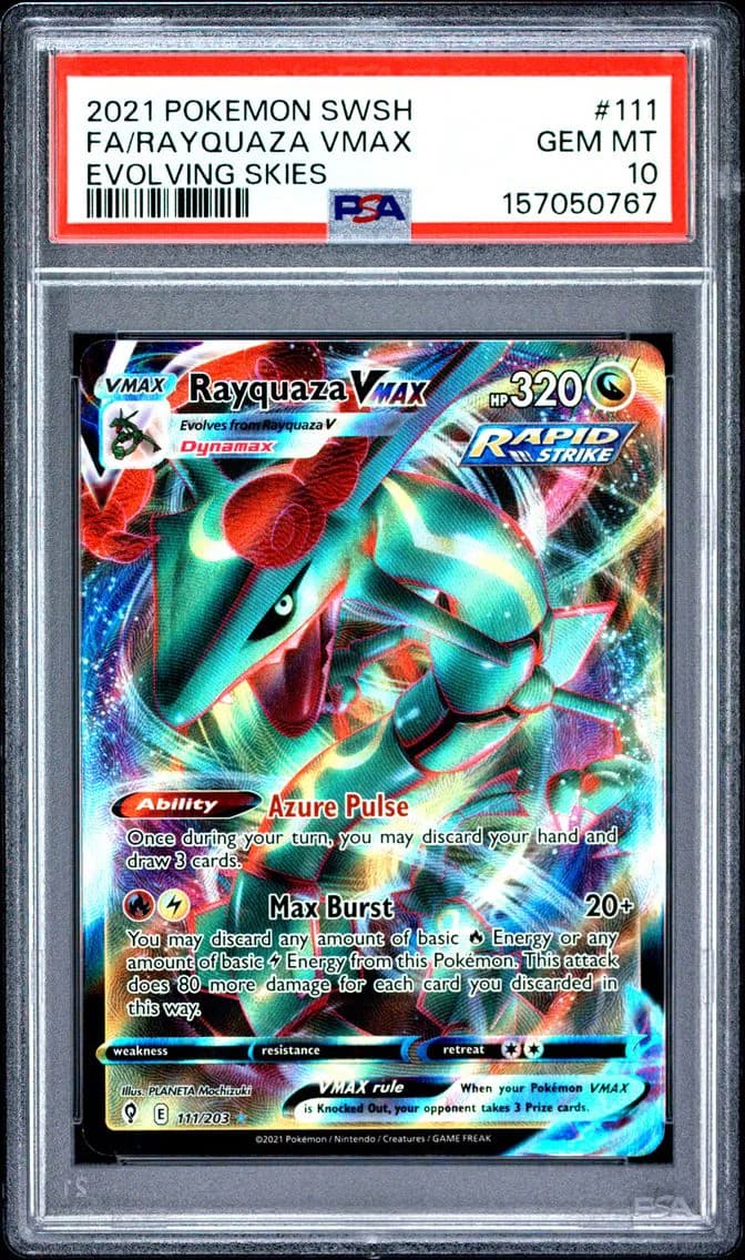 Rayquaza VMAX, Sword & Shield Evolving Skies, PSA 10