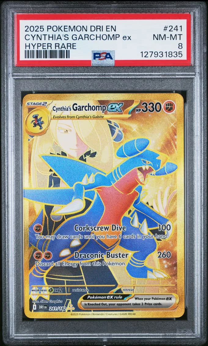Cynthia's Garchomp EX, Destined Rivals, PSA 8