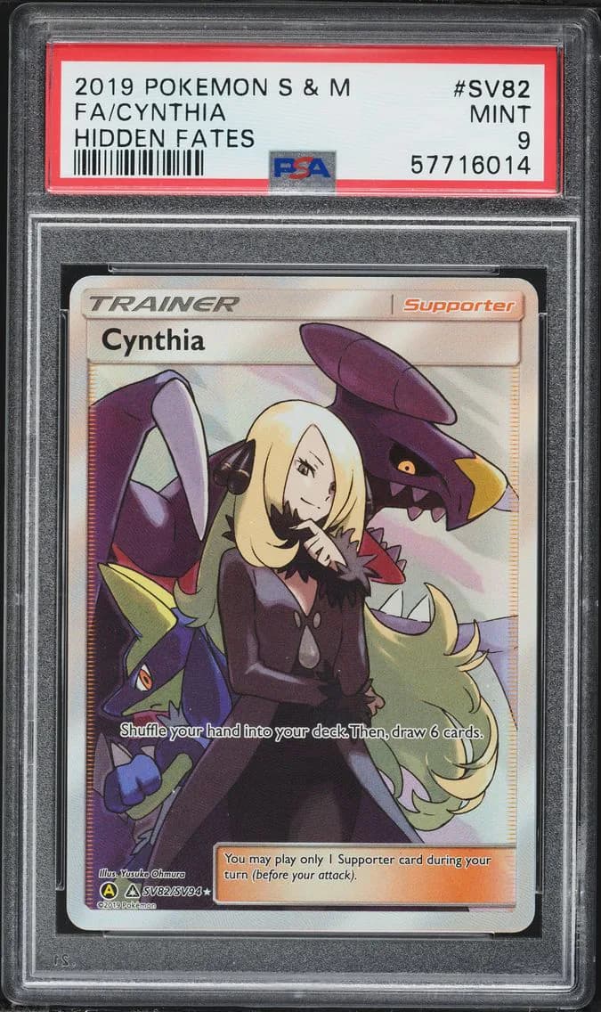 Cynthia, Sun & Moon Hidden Fates, PSA 9