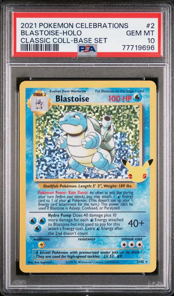 Blastoise-Holo, Celebrations Classic Collection, PSA 10