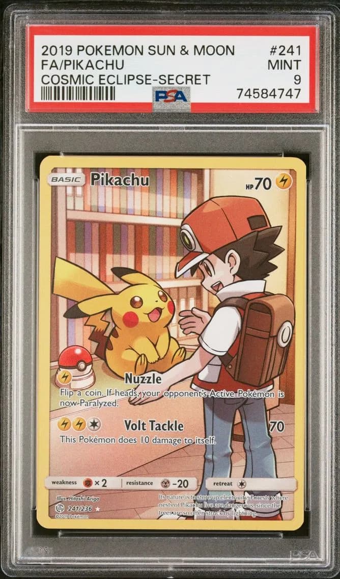 Pikachu, Sun & Moon Cosmic Eclipse, PSA 9