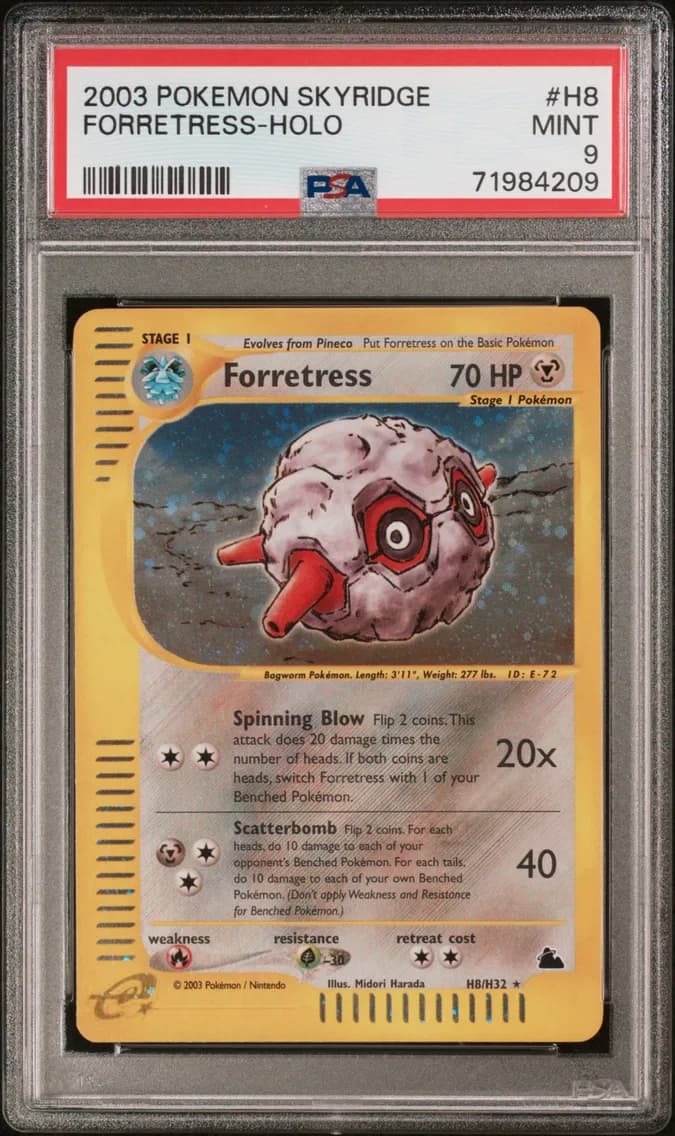 Forretress-Holo, Skyridge, PSA 9