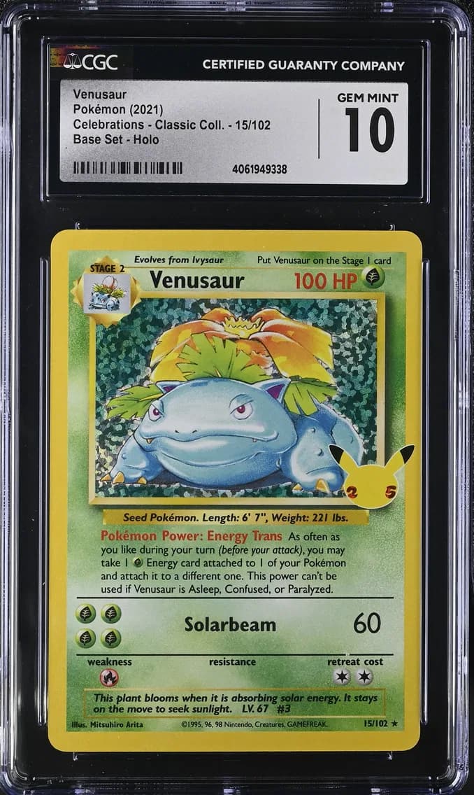 Venusaur, Celebrations - Classic Collection, CGC 10
