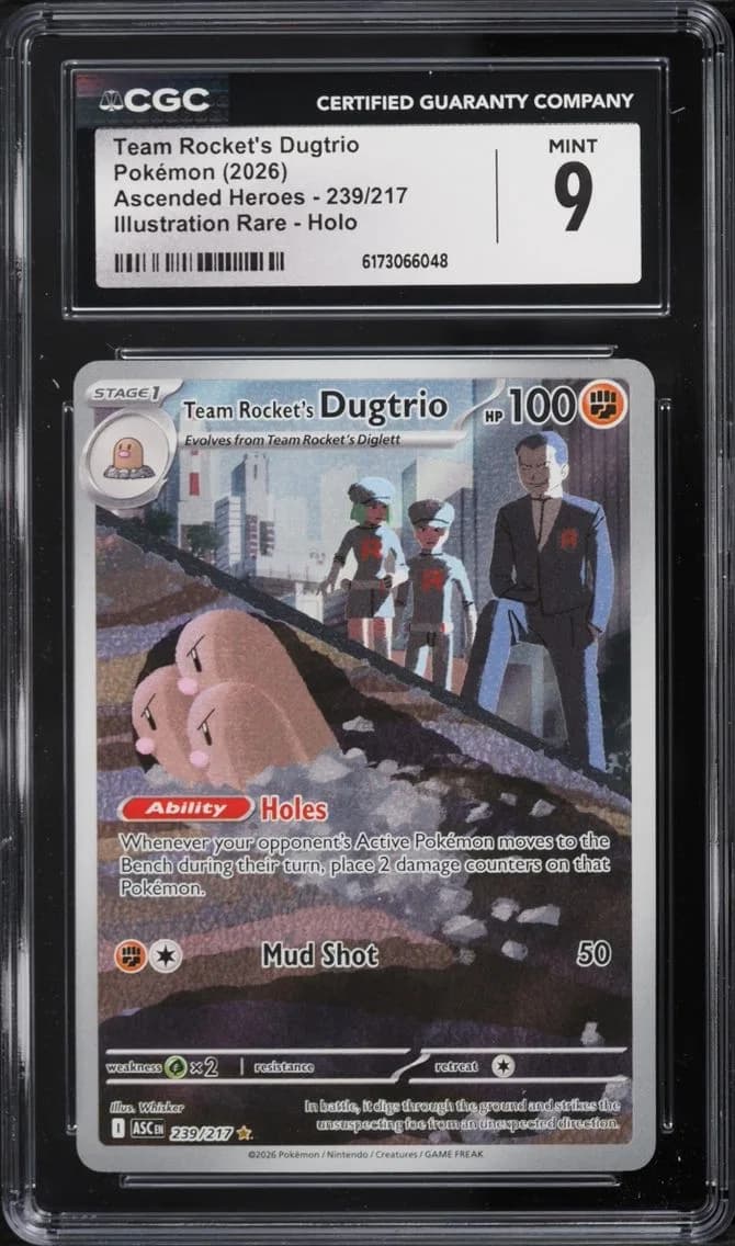 Team Rocket's Dugtrio, Ascended Heroes, CGC 9
