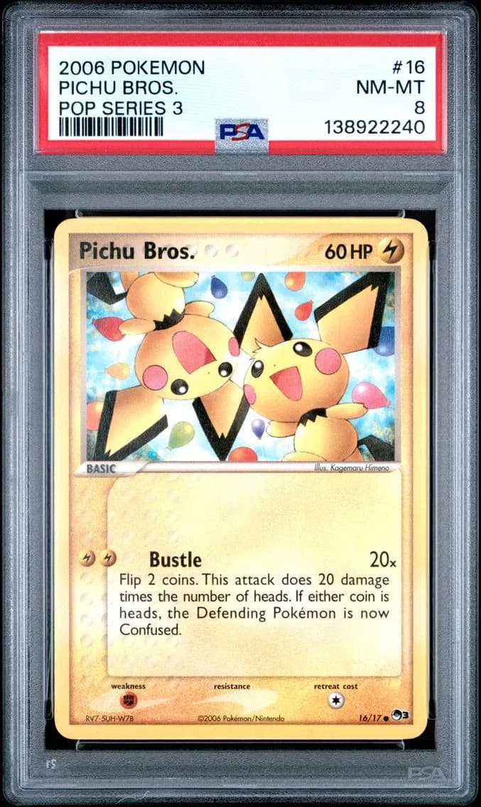 Pichu Bros., Pop Series 3, PSA 8