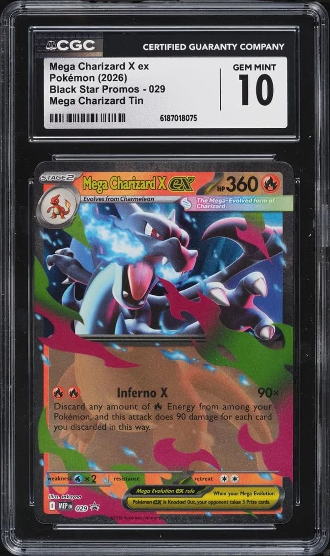 Mega Charizard X EX, Black Star Promos - Mega Evolution MEP EN, CGC 10