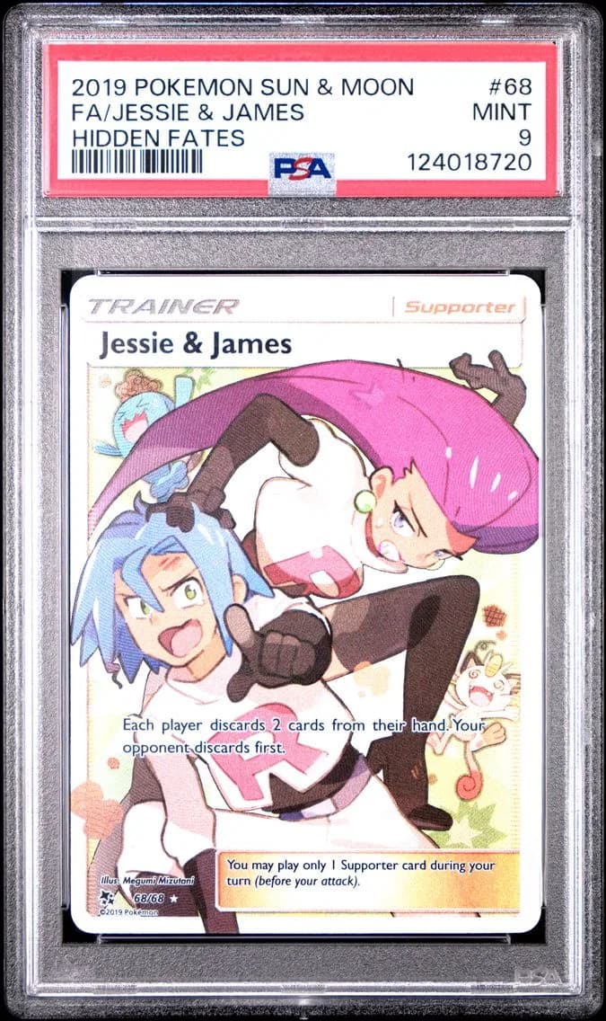 Jessie & James, Sun & Moon Hidden Fates, PSA 9