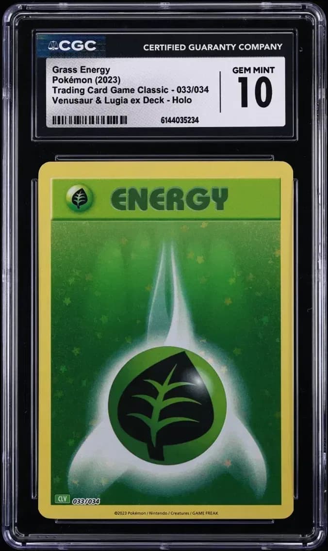 Grass Energy, Trading Card Game Classic - CLV, CLC, CLB, CGC 10