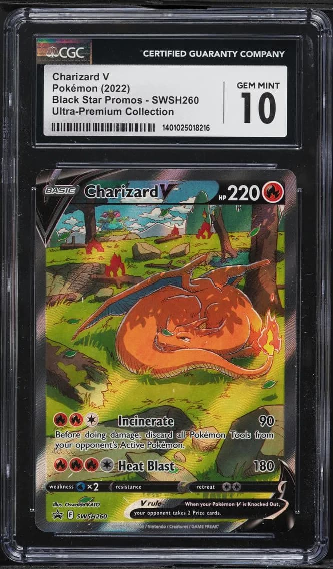 Charizard V, Black Star Promos - Sword & Shield, CGC 10