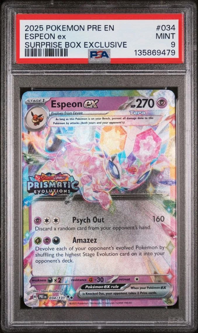 Espeon EX, Prismatic Evolutions, PSA 9