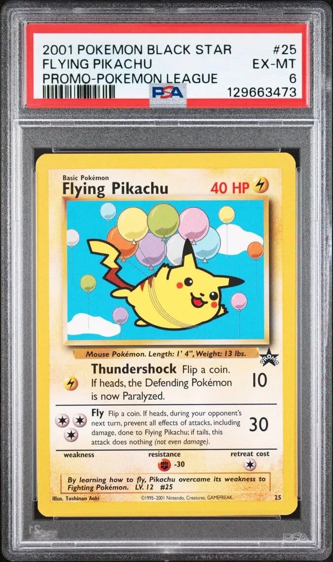 Flying Pikachu, Promo Black Star, PSA 6