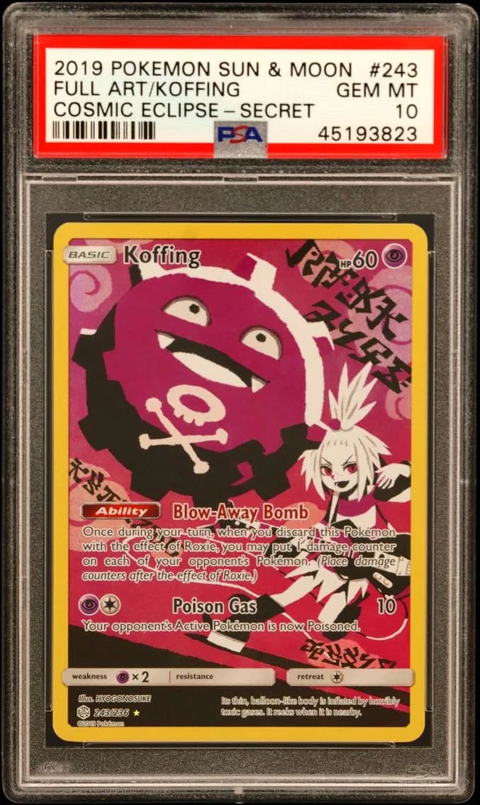 Koffing, Sun & Moon Cosmic Eclipse, PSA 10