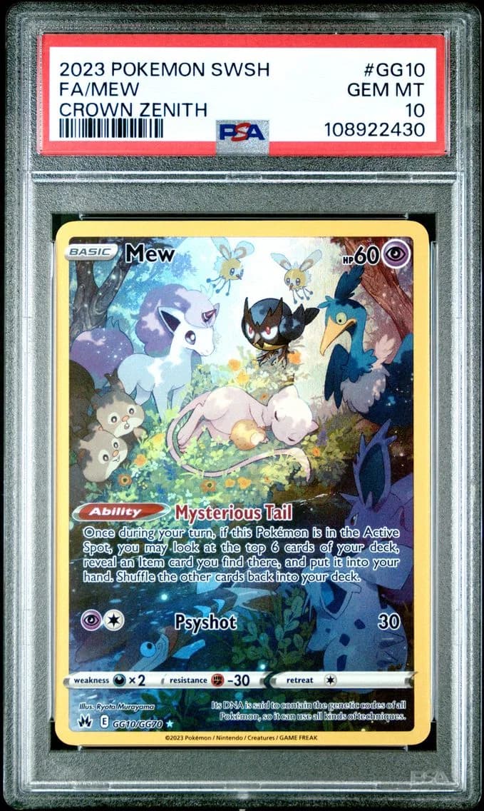 Mew, Sword and Shield Crown Zenith, PSA 10