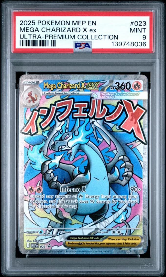 Mega Charizard X EX, Me Black Star Promo, PSA 9