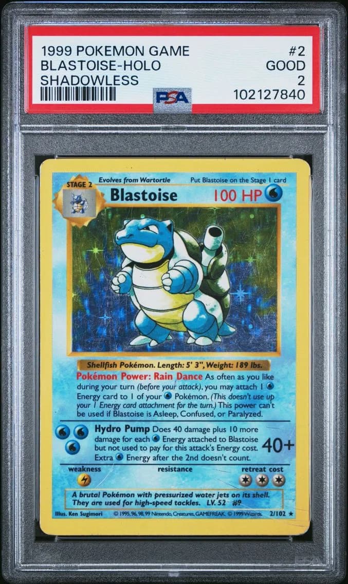Blastoise-Holo, Game, PSA 2