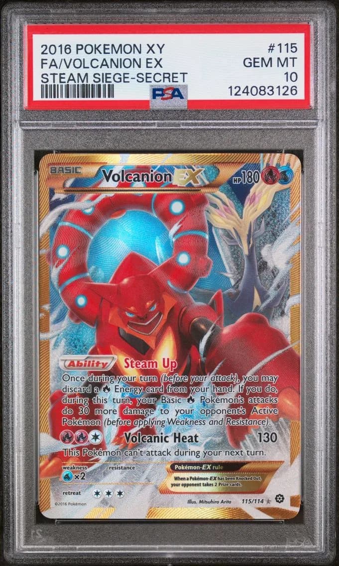 Volcanion EX, XY Steam Siege, PSA 10